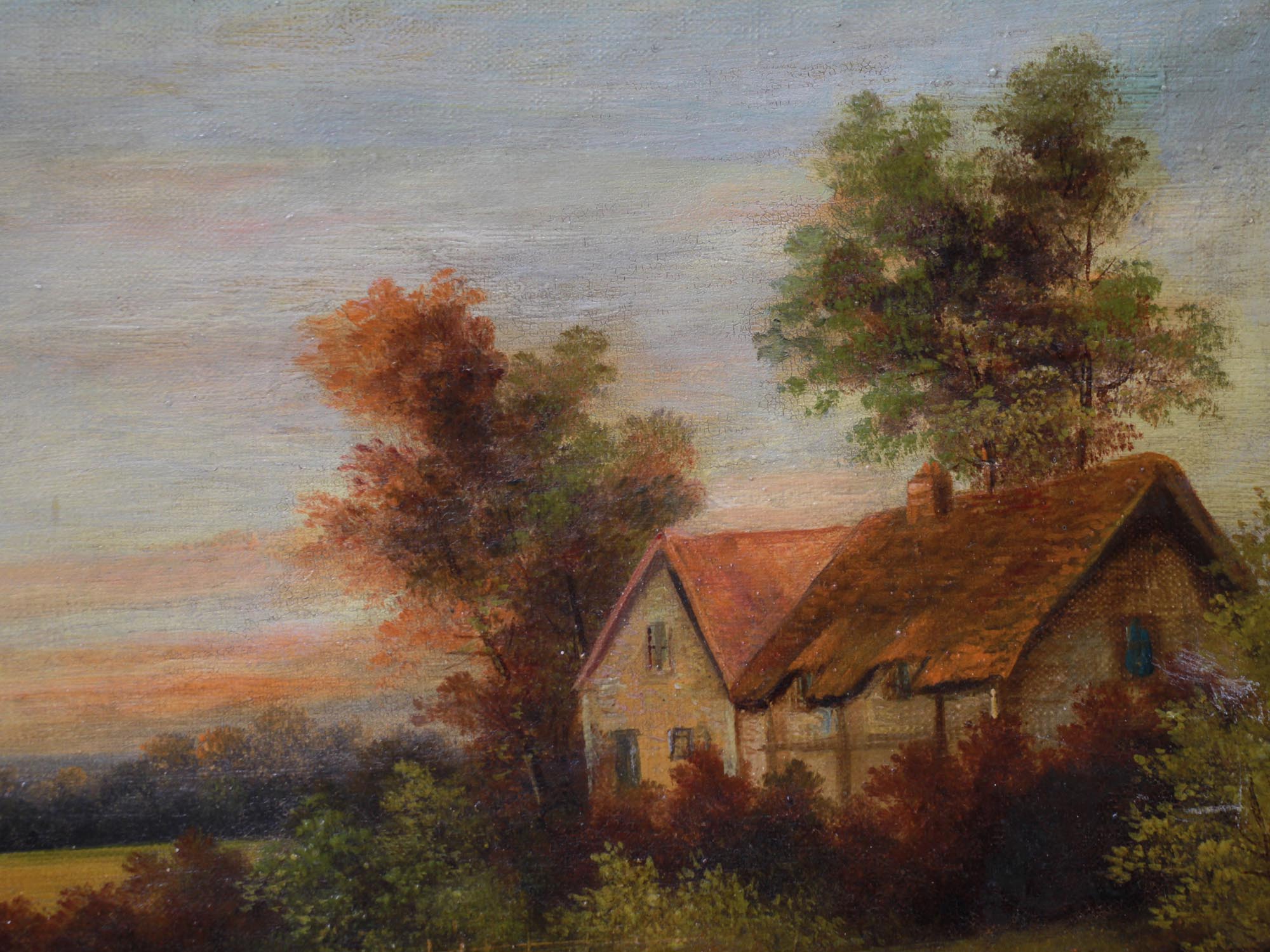 AN ENGLISH SCHOOL OIL PAINTING SIGNED BY F KEENE PIC-2